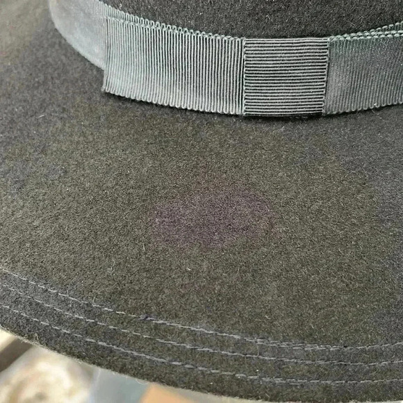 NWOT Sonni of San Francisco Black Wool Hat Doeskin Felt 100% Wool Made in USA main image 10